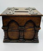 A 19th Century Church Offertory Box for Church Seating.