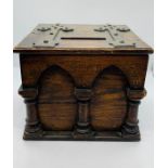 A 19th Century Church Offertory Box for Church Seating.