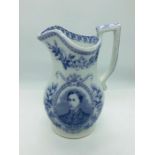 A Commemorative jug for Princess Alexandra and the Prince of Wales wedding by J & MPB & Co. 1863.