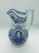 A Commemorative jug for Princess Alexandra and the Prince of Wales wedding by J & MPB & Co. 1863.
