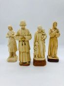 A Selection of four Antique French Religious statues.