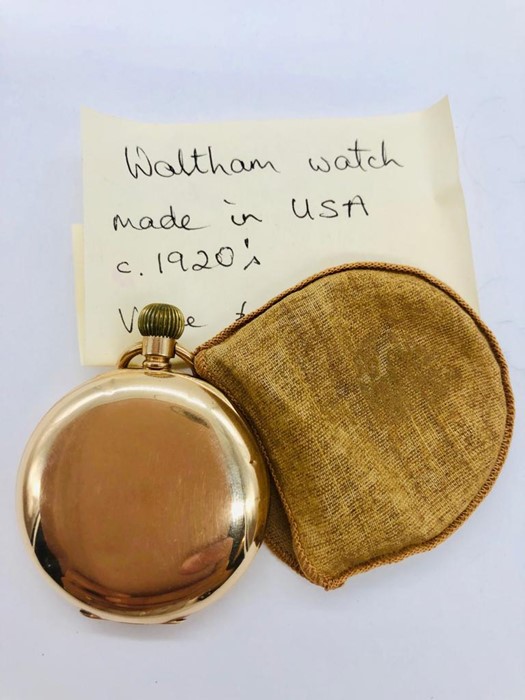 A Gents Gold Waltham Pocket Watch c.1920's - Image 2 of 4