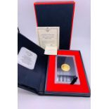 A Cased 1974 Cayman Islands Proof coin Churchill commemorative 12 Karat .345 Troy Oz.