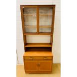 A Brandon teak cabinet from G-Plan 1960's with glazed bookcase