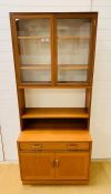 A Brandon teak cabinet from G-Plan 1960's with glazed bookcase