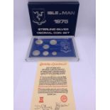A 1975 Isle of Man Sterling Silver Decimal Coin Set