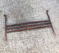 Cast iron fire grate front