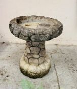 Small bird bath with stone effect