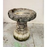 Small bird bath with stone effect