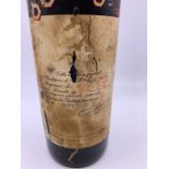 A bottle of 1967 Rothschild Reserve Du Chateau Marquees, bottle number 167b