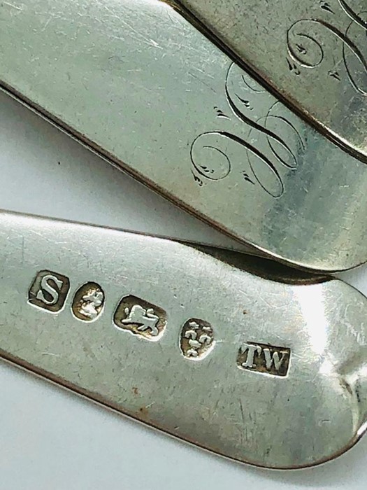 Five hallmarked silver teaspoons - Image 2 of 2