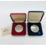 Two Boxed 6th February 1977 silver crown coins