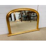 A gilt over mantle mirror (77cm x 100cm)