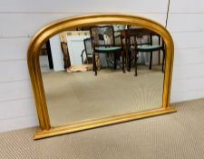 A gilt over mantle mirror (77cm x 100cm)