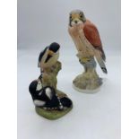 Two Royal Worcester china birds