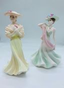 Two Coalport figurines " Ladies of fashion Penelope Ann and Summer Days"