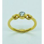 An 18ct yellow gold single stone diamond ring