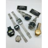 A selection of seven Gents wristwatches