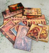 A selection of prints of a portable iconostasis of Russian theme