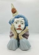 A Lladro figure of a clowns head