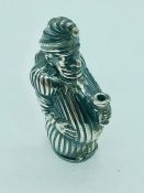 A silver plated Mr Punch vesta case