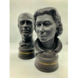 A pair of Wedgwood busts of HM Queen Elizabeth II and The Duke of Edinburgh (no 63)