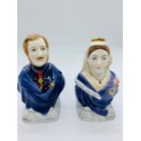 A pair of Royal Worcester Busts of Queen Victoria and Prince Albert