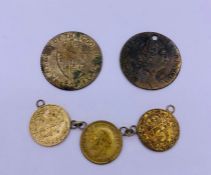 Two Tokens and three threepence coins.