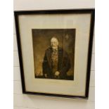 A print of his Majesty King George V, Colonel in Chef the Royal Fusiliers. Once hanged in the