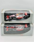 Two Model Cars Vodafone McLaren Mercedes MP4-22 scale 1:18 F Alonso 2007MP4-22 in original box and