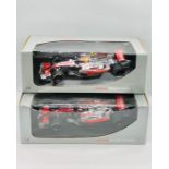 Two Model Cars Vodafone McLaren Mercedes MP4-22 scale 1:18 F Alonso 2007MP4-22 in original box and