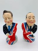 Pair of Bairstow Manor Collectables State of the Union Alec Salmon and David Cameron