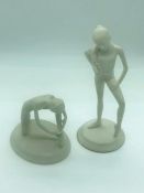 Two ballerina figurines by Brenda Naylor " Tying Ballet Shoes" and "Testing Points"