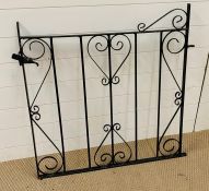 A wrought iron style metal garden gate (76cm x 82cm)