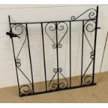 A wrought iron style metal garden gate (76cm x 82cm)