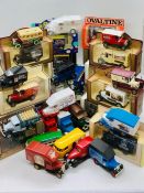 A large selection of commercial vehicles, some in original boxes