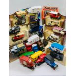 A large selection of commercial vehicles, some in original boxes