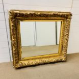 A Large gilt framed mirror AF (L117cm x H106cm)