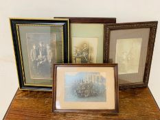 Four Framed Vintage military photos