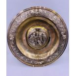 A Silver platter, London Hallmark by John Septimus Beresford (700g)