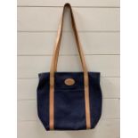 Mulberry blue long handled tote bag 092088 (30cm x 35cm)