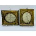 A pair of framed pencil drawings from the Estate of Vivien Flaxman, Head of Sotheby’s Institute