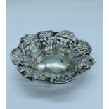A small silver pierced bowl