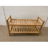 A small two tier shoe rack