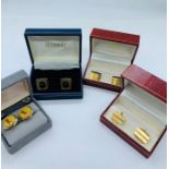 Four sets of Cufflinks including Masonic and Golf themed.