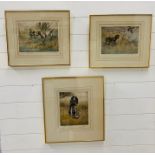 Three Limited Edition Henry Wilkinson Hunting Dog prints