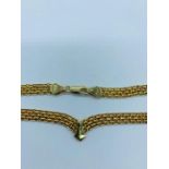 A 9ct yellow gold mesh style necklace (6.95g)
