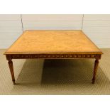 A Lock Stock and Barrel furniture Hampton square walnut coffee table (H45cm W110cm D 110cm)