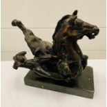 Arthur Fata: Sculpture 'Woman And Horse' By the influential Zimbabwean artist.