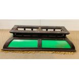 Snooker table light with green shade